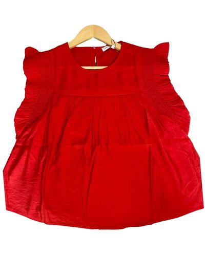 English Factory Russell Ruffle Top - Red