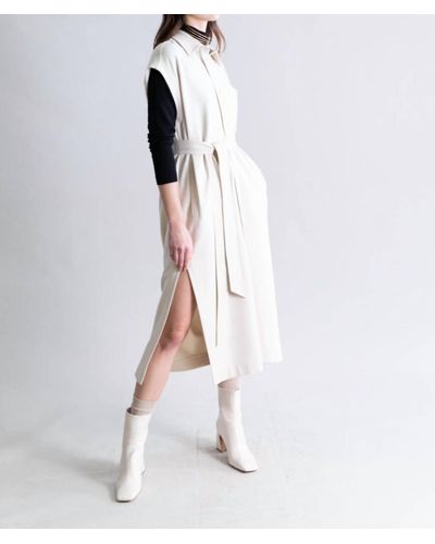 Psophia Knit Tailored Dress - White