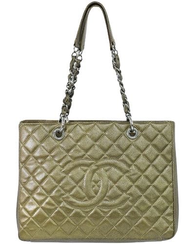 Chanel Grand Shopping Leather Tote Bag (pre-owned) - Green