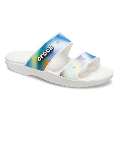Crocs™ Classic Solarized 207771-94s White Slide Sandals Size 13 Cro243 - Blue