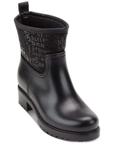 DKNY Rainy Cold Weather Ankle Winter & Snow Boots - Black