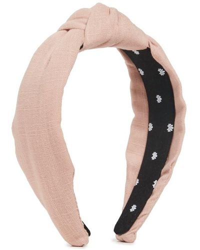 Lele Sadoughi Linen Knotted Headband - Pink