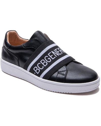 BCBGeneration Obie Leather Logo Casual And Fashion Sneakers - Black