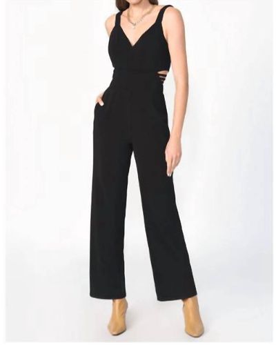 Adelyn Rae Crepe Tank Jumpsuit In Black