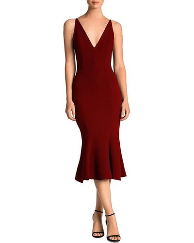 Dress the Population Isabelle Mermaid Sleeveless Cocktail Dress - Red