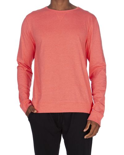 Unsimply Stitched Super Soft Crew Sweatshirt - Red