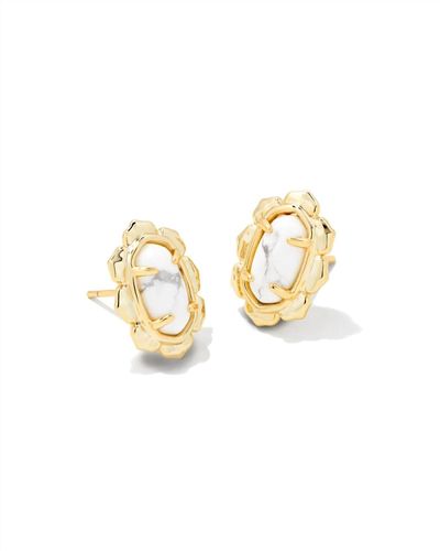 Kendra Scott Piper Gold Stud Earrings - Metallic