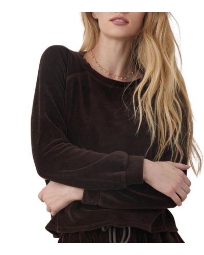 Bella Dahl Long Sleeve Raglan Pullover - Black