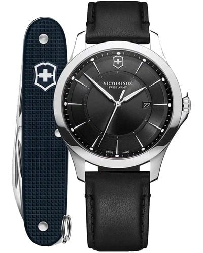 Victorinox Alliance Black Dial Watch - Metallic