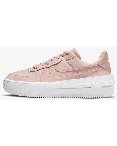 Nike Air Force 1 Plt. Af. Orm Dj9946-602 Oxford White Shoes Pu1 - Pink