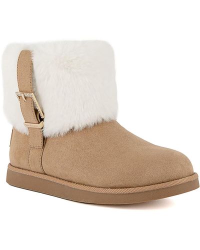 Juicy Couture Klaire Comfort Insole Manmade Winter & Snow Boots - White