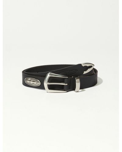 Lucky Brand Western Leather Belt - Black