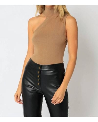 Olivaceous Rizzo Turtleneck Neck Tank - Brown