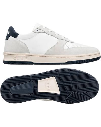 CLAE Malone Leather Court Sneakers - Blue