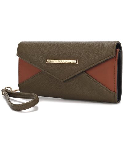 MKF Collection by Mia K Kearny Vegan Leather 's Wallet Bag - Brown