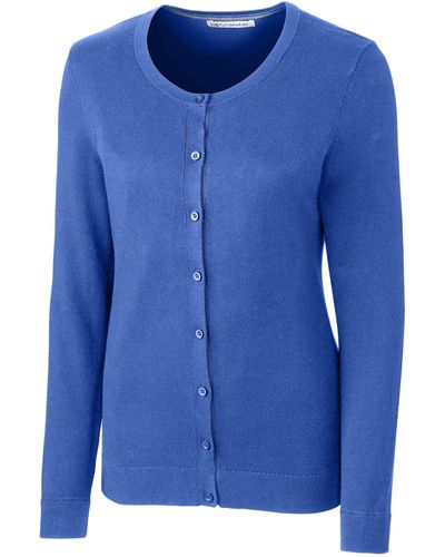 Cutter & Buck Lakemont Cardigan Sweater - Blue