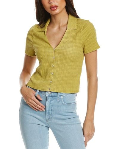 Madewell Jandra Crinkle Shirt - Yellow