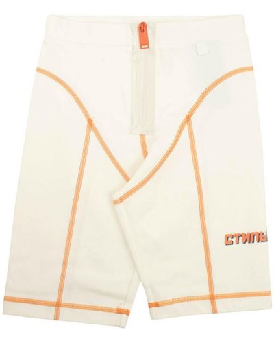 Heron Preston Stitch Biker Shorts - White/