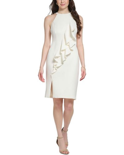 Vince Camuto Fitted Midi Bodycon Dress - White