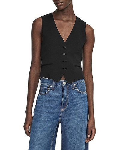 Rag & Bone Vest Button-down Shell - Black