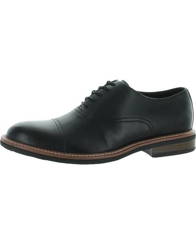 Kenneth Cole Klay Flex Leather Lace-up Cap Toe Oxfords - Black