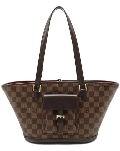 Louis Vuitton Manosque Canvas Shoulder Bag (pre-owned) - Brown