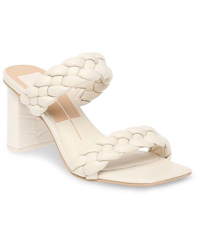 Dolce Vita Paily Faux Leather Square Toe Heel Sandals - Pink