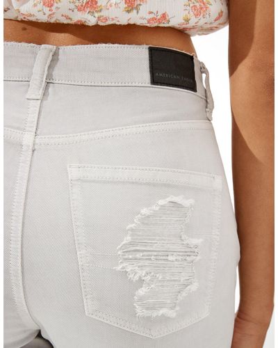American Eagle Outfitters Ae Ripped Mom Jean - White