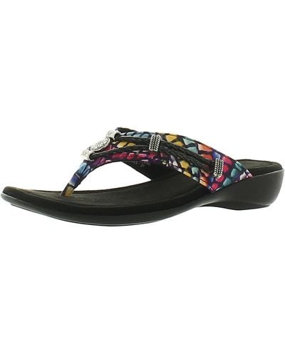 Minnetonka Silverthorne Slip On Slides Thong Sandals - Multicolor
