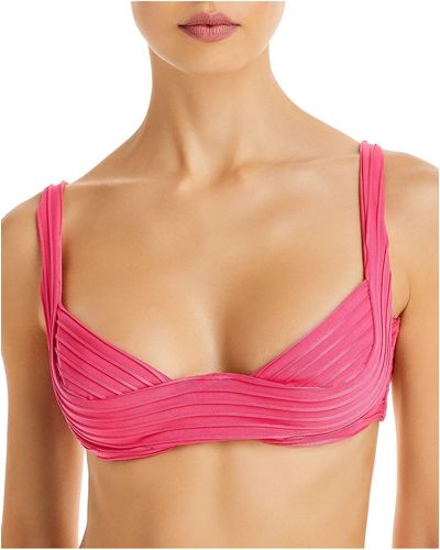 Revel Rey Faye Underwire Balconet Bikini Swim Top - Pink
