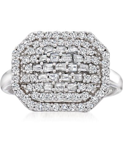 Ross-Simons Diamond Octagon Ring - White