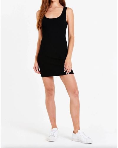 Another Love Barrie Ribbed Tank Dress - Black