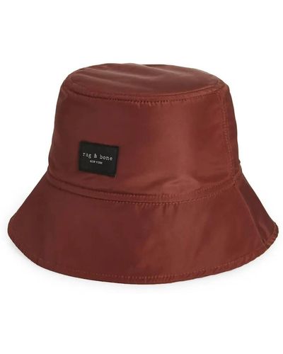 Rag & Bone Addison Bucket Hat - Red