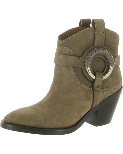 See By Chloé Hanna Suede Pull On Cowboy - Green