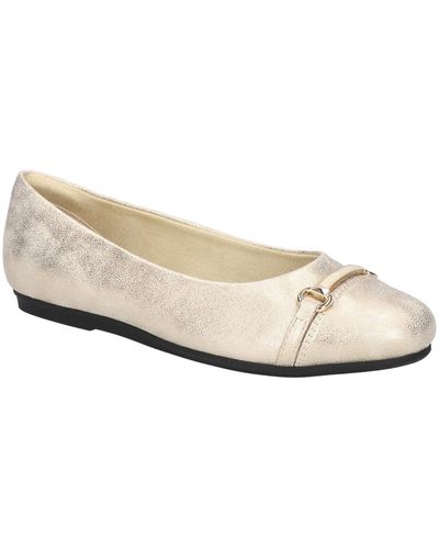 Easy Street Asher Faux Leather Slip On Ballet Flats - Natural