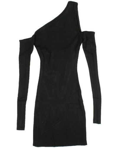 Amiri Black Knit Off Shoulder Dress