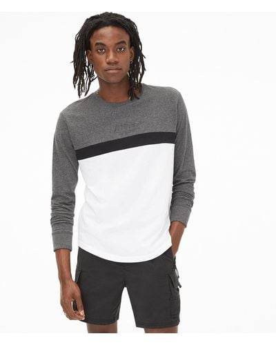 Aéropostale Long Sleeve Colorblocked Graphic Tee*** - Multicolor