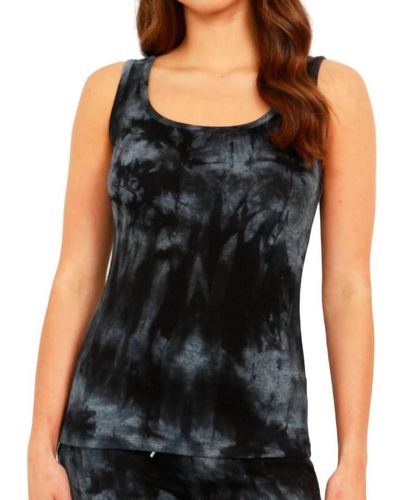 French Kyss Marble Wash Tank - Black
