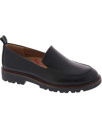 Comfortiva Lindee Leather Slip On Loafers - Black