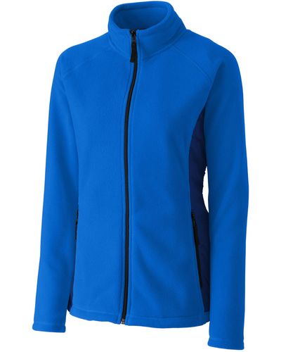 Clique Ladies' Summit Microfleece Hybrid Full Zip Jacket - Blue