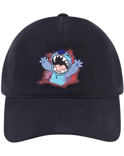 Disney Stitch Print With Embroidery Dad Cap - Blue