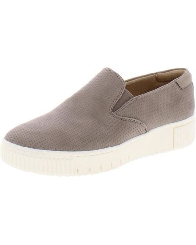 SOUL Naturalizer Tia Faux Leather Comfort Slip-on Sneakers - Gray