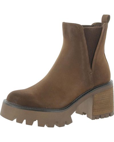 MIA Rusty lugged Sole Ankle Chelsea Boots - Brown