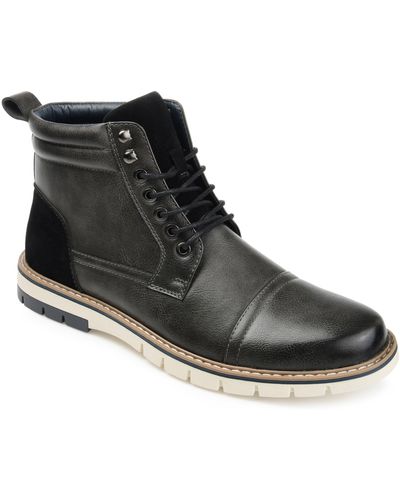 Vance Co. Lucien Cap Toe Ankle Boot - Black