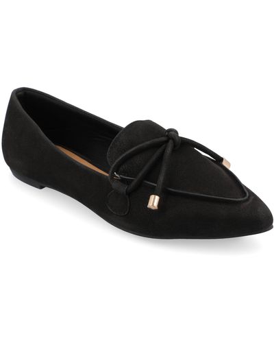 Journee Collection Collection Muriel Narrow Width Flat - Black