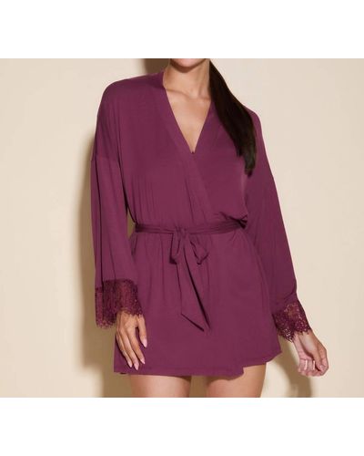 Cosabella Sicilia Short Robe - Purple