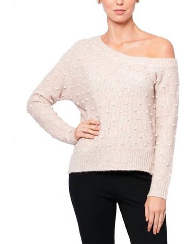 Love Token Adalynn One Shoulder Sweater - Natural