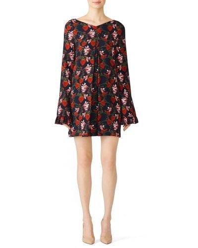 Mother Of Pearl Strawberry Nora Dress - Red