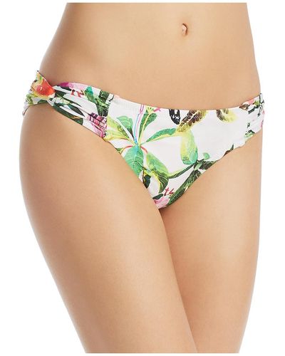 Trina Turk Miami Foral Hipster Bikini Swim Bottom - Green