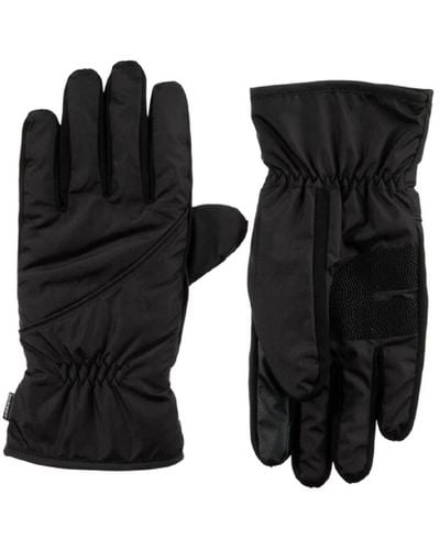 Isotoner Insulated Pieced Gloves - Black